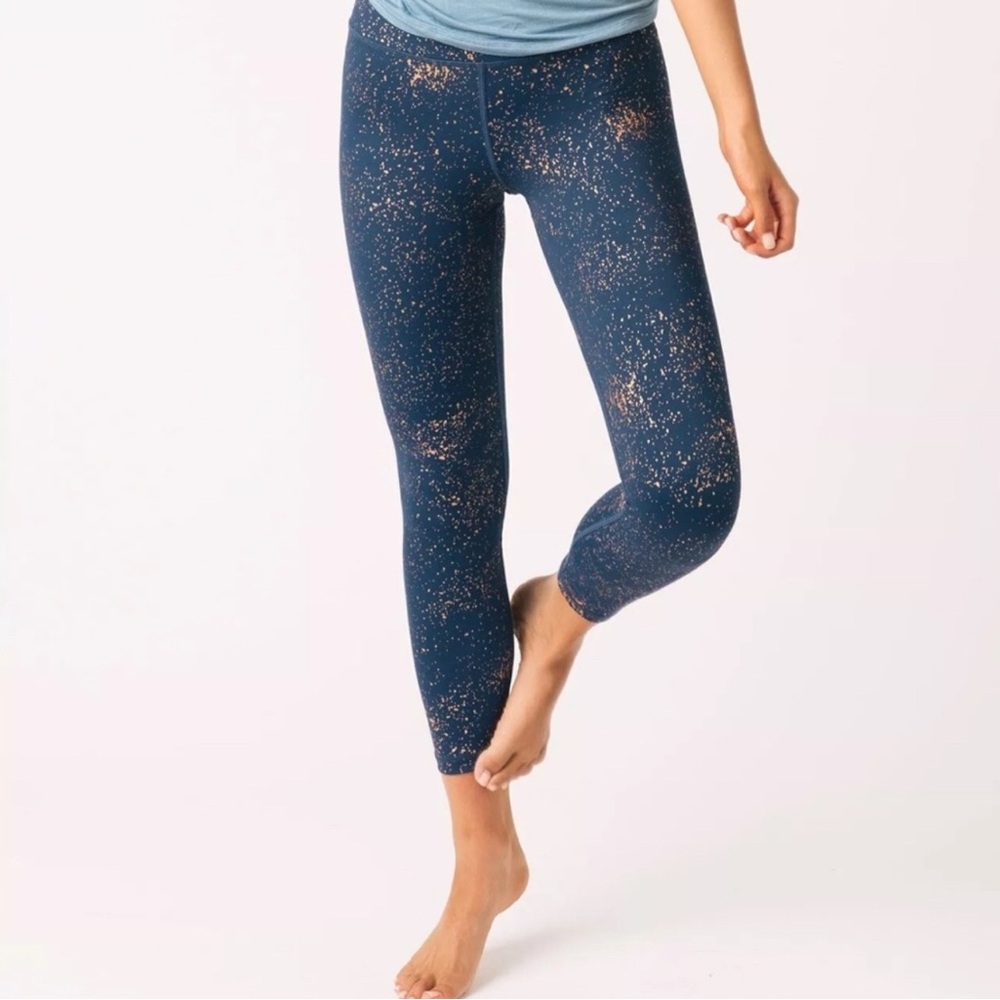 ZYIA Navy Stay Gold Light N Tight Legging size 2 - Picture 1 of 4
